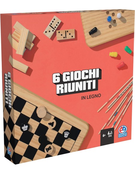EG Classici 6 Giochi Riuniti in Legno