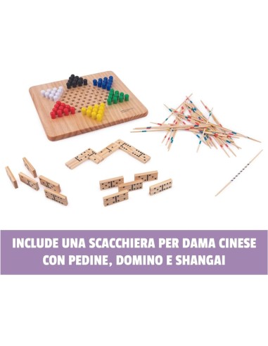 EG Classici 6 Giochi Riuniti in Legno