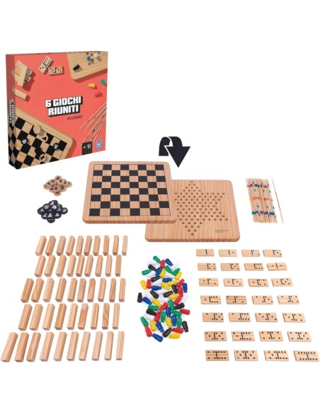 EG Classici 6 Giochi Riuniti in Legno