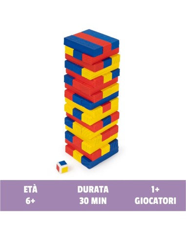 EG Classici Jumbling Tower Colorata in Legno