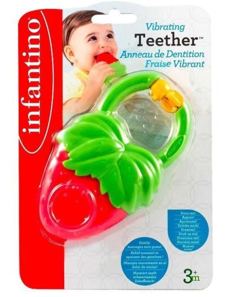 infantino massaggiatore fragola vibrante