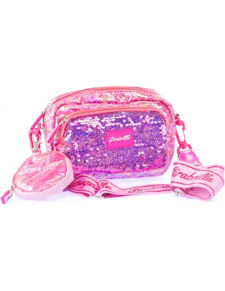 Girabrilla - Puffer borsa pochette Magenta