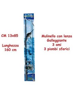 canna da pesca c/ mulinello cm 160