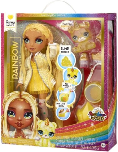 Classic Rainbow Fashion Doll Sunny (Yellow) 