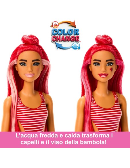 Barbie - Pop Reveal Serie Frutta, Bambola a Tema spremuta di Anguria