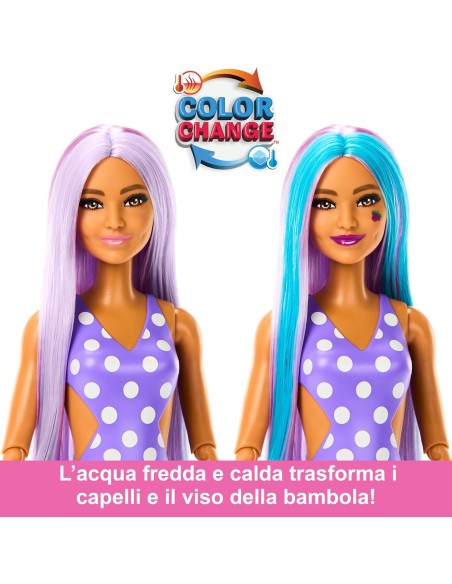 Barbie - Pop Reveal Serie Frutta, Bambola a Tema spuma D'uva