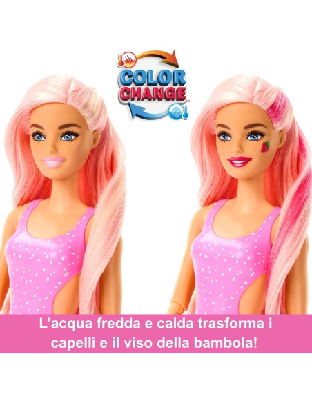 Barbie - Pop Reveal Serie Frutta, Bambola a Tema Limonata di Fragole