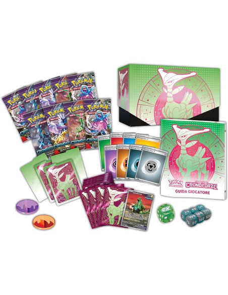 Pokemon Set Allenatore Fuoriclasse espansione Scarlatto e Violetto Fogliaferrea e Acquecrespe