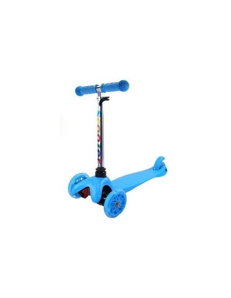 Scooter 3 ruote "speedy" azzurro con ruote luminose