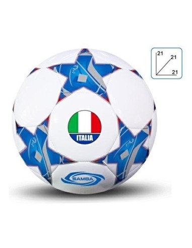 Pallone Calcio/cuoio 'samba' Blue Stars Italia