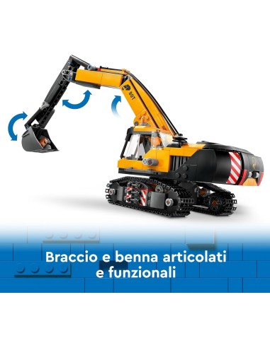Lego City - Escavatore da Cantiere Giallo