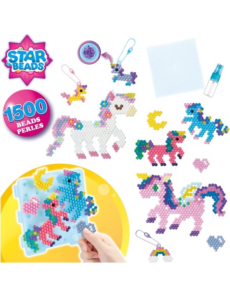Acquabeads Set Unicorni Mistici, Multicolore