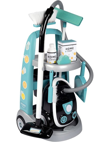 Carrello delle Pulizie con Aspirapolvere e 9 accessori