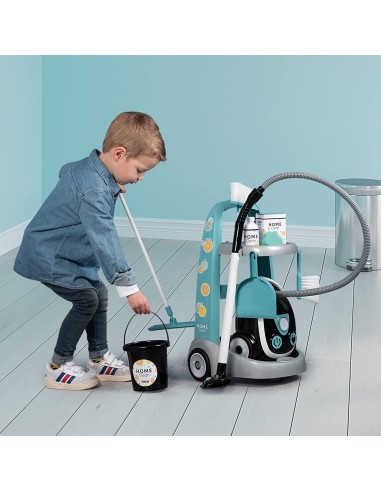 Carrello delle Pulizie con Aspirapolvere e 9...