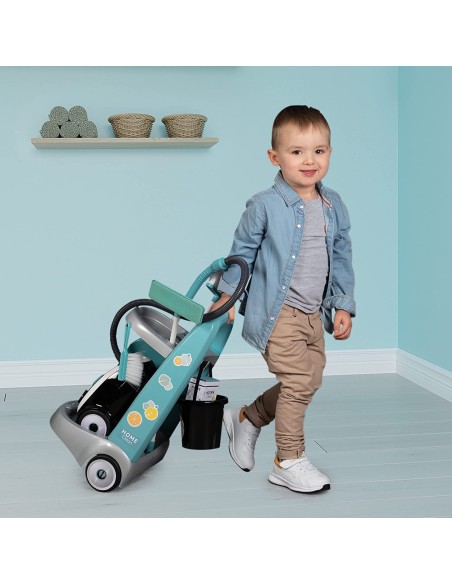 Carrello delle Pulizie con Aspirapolvere e 9 accessori