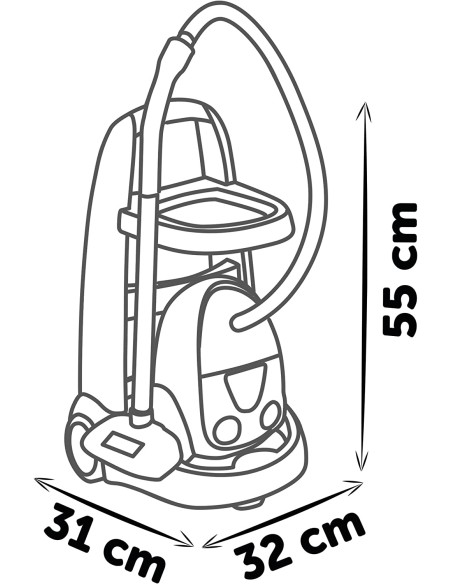 Carrello delle Pulizie con Aspirapolvere e 9 accessori