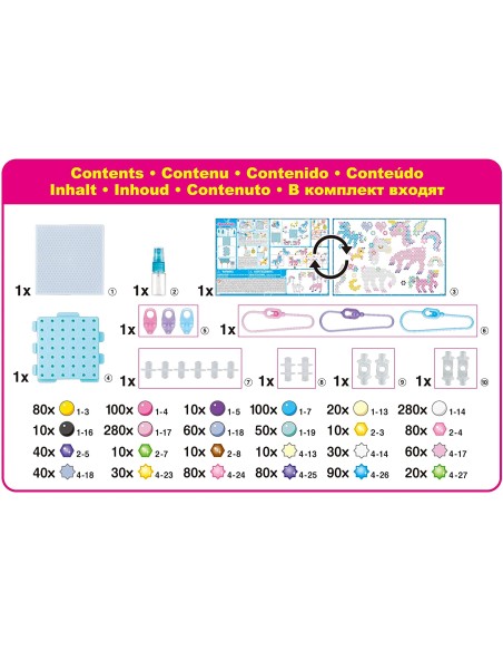Acquabeads Set Unicorni Mistici, Multicolore