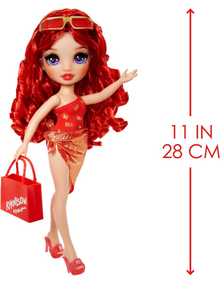 Rainbow High Swim e Style Fashion Dolls Ruby (Red) 
