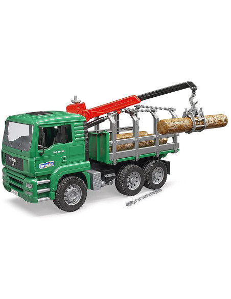 Bruder - Camion Trasporta Legna con 3 Falegnami