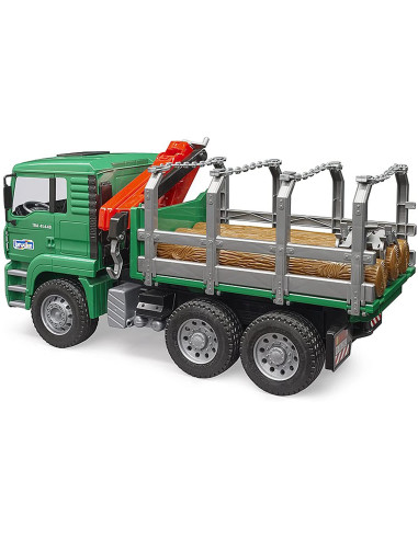 Bruder - Camion Trasporta Legna con 3 Falegnami