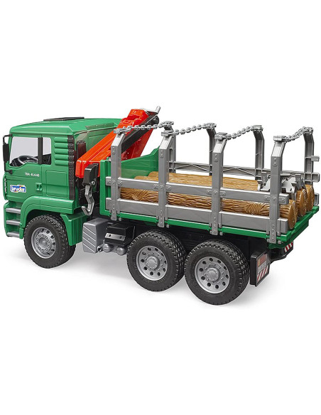 Bruder - Camion Trasporta Legna con 3 Falegnami