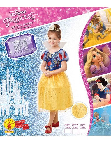 Costume Biancaneve Glitter/Sparkle Deluxe Inf