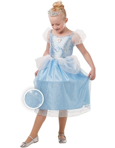 Costume Cenerentola Glitter/Sparkle Deluxe Inf
