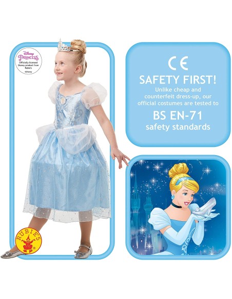 Costume Cenerentola Glitter/Sparkle Deluxe Inf