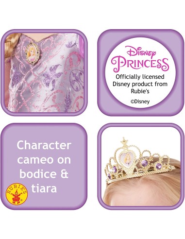 Costume Raperonzolo Glitter-Sparkle Deluxe Inf