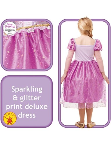 Costume Raperonzolo Glitter-Sparkle Deluxe Inf