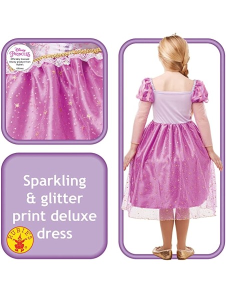 Costume Raperonzolo Glitter-Sparkle Deluxe Inf