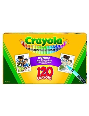 Crayola - 120 Pastelli a Cera e Temperino