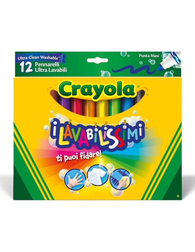 Crayola 12 Pennarelli Lavabilissimi Punta Maxi
