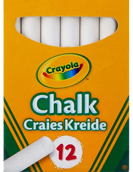 Crayola Gessetti Bianchi Antipolvere 12 Pz