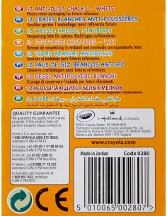 Crayola Gessetti Bianchi Antipolvere 12 Pz 2