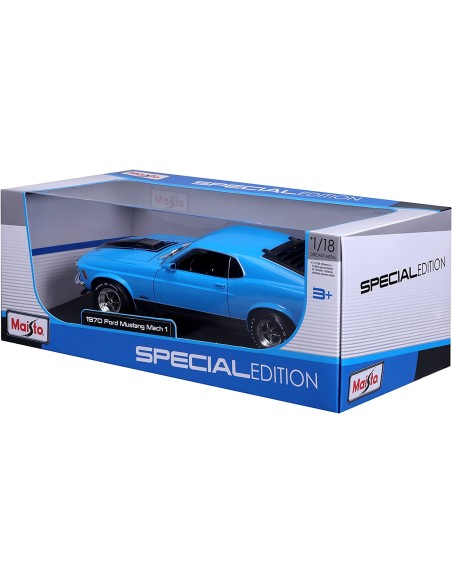 1970 Ford Mustang Mach 1 Blue - 1:18