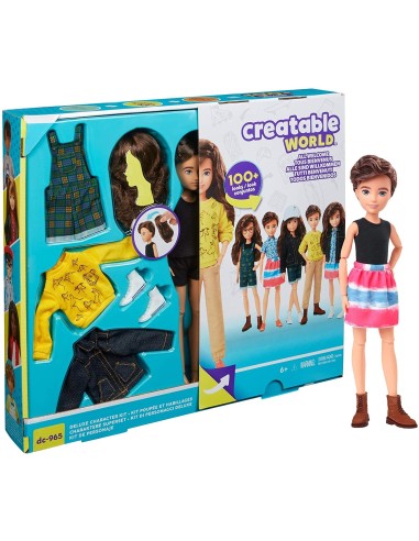 Creatable World Bambola deluxe kit capelli...