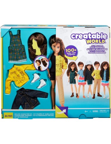 Creatable World Bambola deluxe kit capelli...