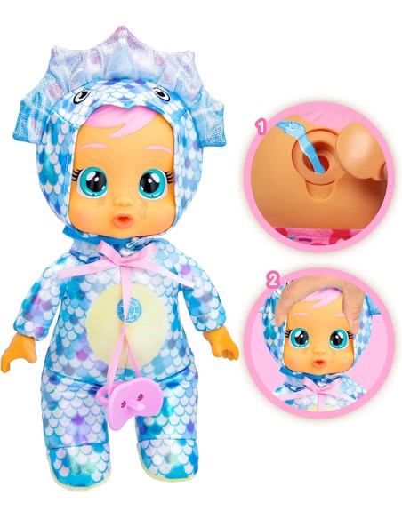 Cry Babies Tiny Dinosauro blu 