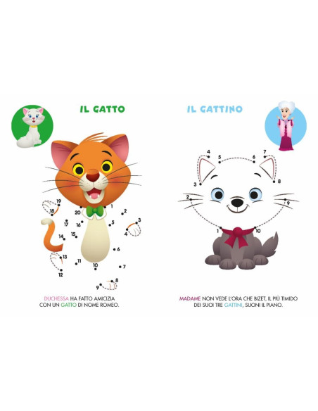 Gli animali e i loro cuccioli - Unisco i puntini