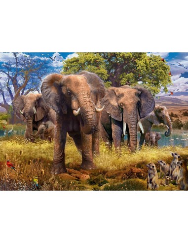Famiglia di elefanti 500 pz