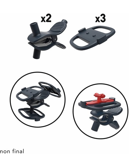 Flextreme set fissaggio con supporti per fissare il percorso ai mobili 