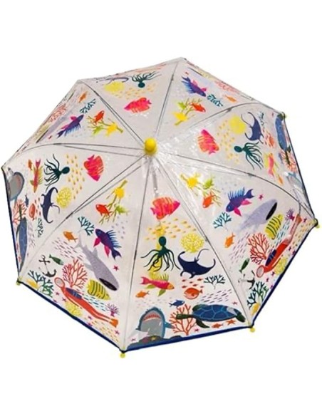 Floss e Rock - Colour Changing Umbrella - Clear Deep Sea