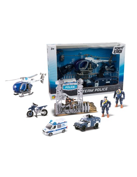 Forti Eroi Playset Fuoco E Polizia Assortiti