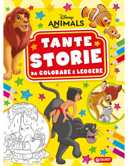 Giunti - Animali Disney. Tante storie da colorare e leggere