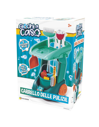 Giochi di Casa Carrello pulizie con 8 Accessori