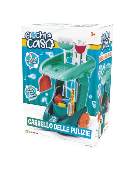 Giochi di Casa Carrello pulizie con 8 Accessori