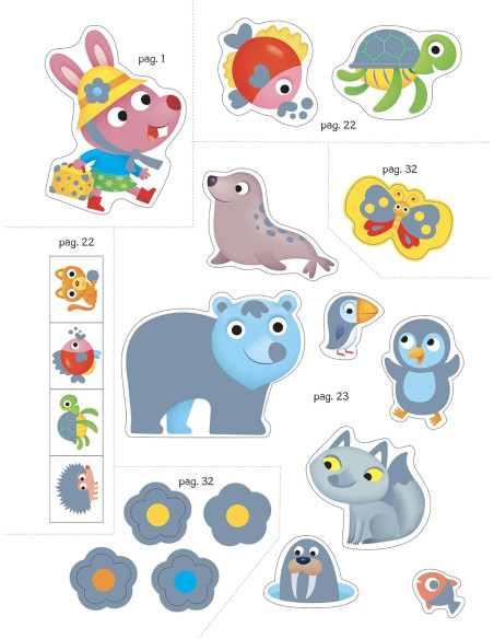 Animali sticker scintillanti