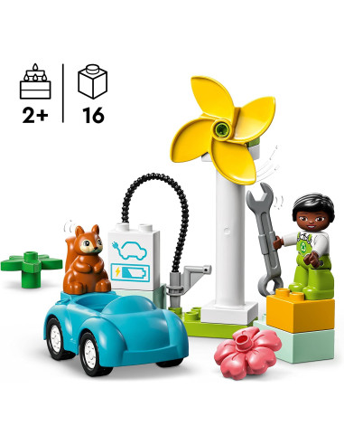 Lego Duplo - Turbina eolica e auto elettrica