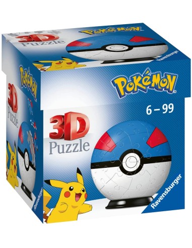 3D Puzzleball 54 pz - Pokeball blu